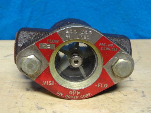 OPW * VISI-FLO WATER *  1/2 &#034; FLOW INDICATOR * PART NUMBER 1481 * 200 WOG * NEW