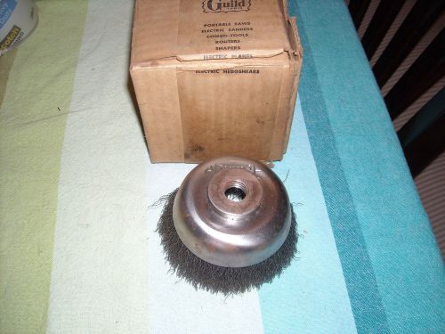 wire wheel cup 3 1/2 inch diameter 5/8-11 threads on top *NEW OLD STOCK*