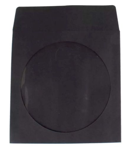 NEW LOT of 1000! LINKYO 100 Gram Premium Single Black CD DVD Paper Sleeves