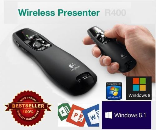 NEW 2015 PRO Model! Logitech R400 Presenter Laser Pointer USB Wireless Receiver
