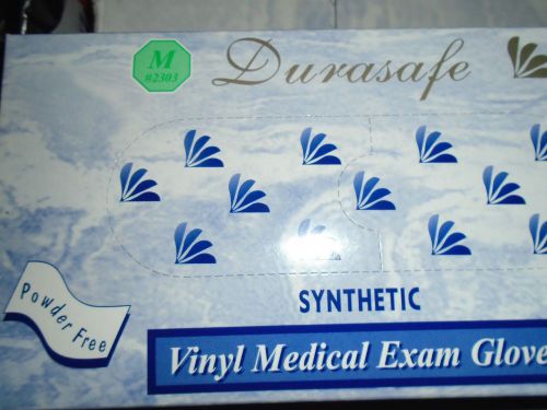 Small durasafe vinyl medical exam gloves power-free 100 in box for sale