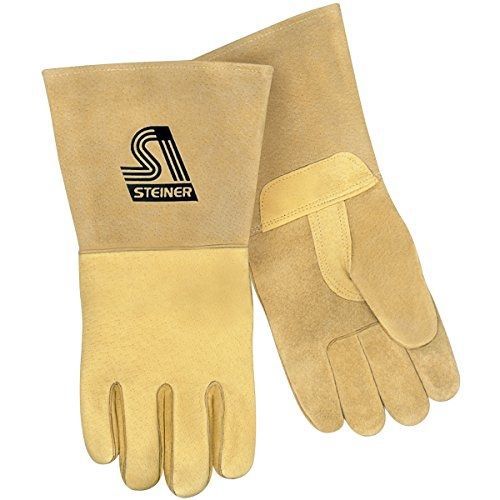Steiner P750L MIG Gloves,  Tan Reversed Grain Pigskin Palm, Foam Lined Back,