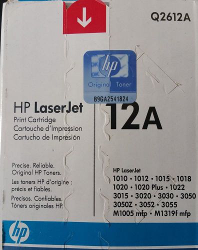 Genuine HP Q2612A 12A  New Black Toner  for LaserJet 1010 1012 1018 1020