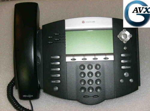 Polycom soundpoint ip 550 +90d wrnty, handset, stand, cables: 2200-12550-025 for sale