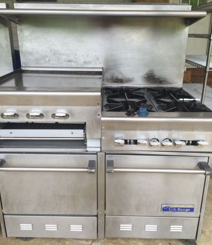 U.s. range 4 burner double oven flat top range for sale