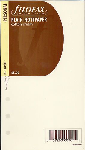 FILOFAX PLAIN COTTON CREAM