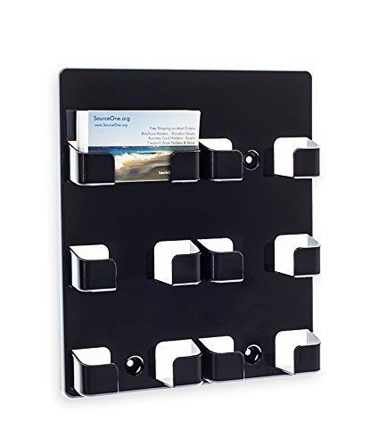 Source One Premium EZ-Load Wall Mount Business Card Holder with 6 Pockets