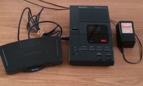 Sony Microcassette Transcriber M-2020 With Foot Petal and AC Power Adapter