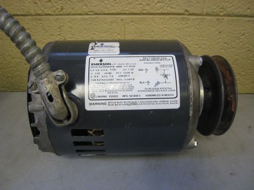 Emerson 8100 SA55NXSFB-4866 1/3HP Belted Fan Blower Motor Used Free Shipping