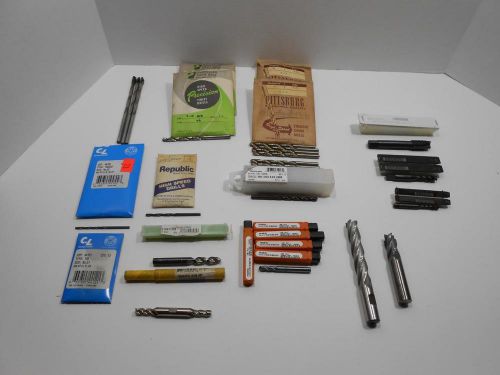 Machinists lot of 112pcs. hss drills, end mills, and taps     inv#n106 for sale