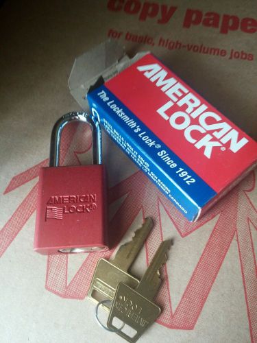 American lock padlock a1106 red w 2 keys for sale