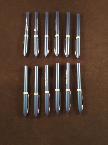 Lot Of 12 - Uni-ball - Rollerball Pen - 0.7 Mm - Blue Ink - Logo&#039;d