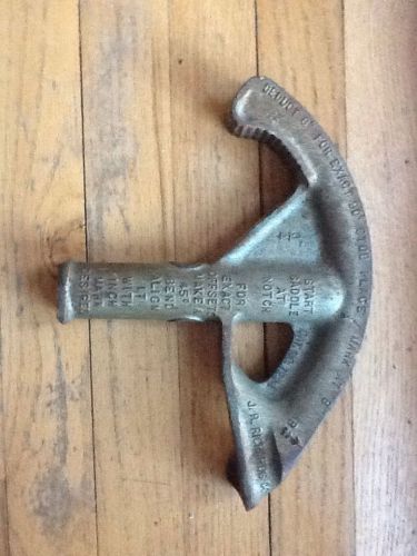 Good Used 3/4&#034; Conduit Cast Iron Pipe Bender Tool J. R. Richards 1224