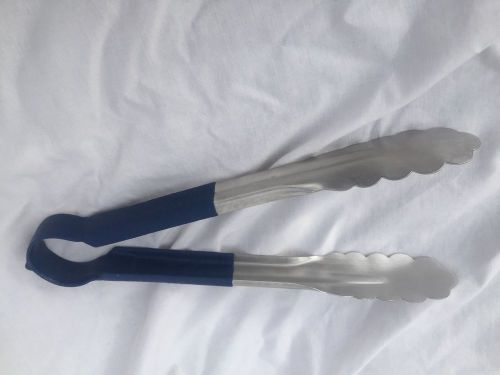12&#034; commercial tong stainless steel blue  &#034;kosher mark&#034; for sale
