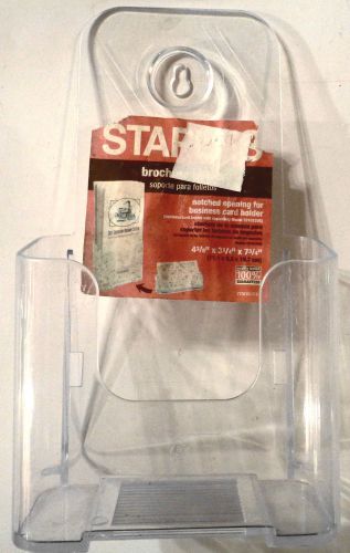 Clear Acrylic Brochure Holder Slant Back Display Stand  Wallmount or Countertop