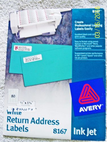 AVERY 8385- SMALL ROTARY CARDS - 200 CARDS - INK JET - 2 1/6&#034; X 4&#034;