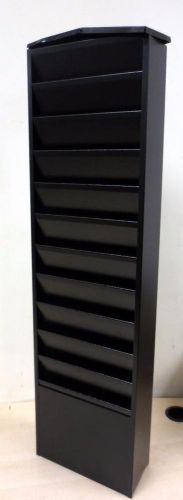 Buddy products 11 pocket display rack, steel, 14.2 x 36.375 x 9.75 inches, black for sale