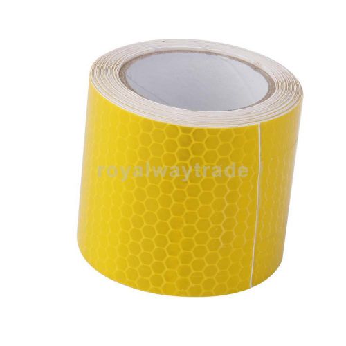 3M Self Adhesive Reflective Tape 2&#034; Wide Safety Conspicuity Sticker Yellow