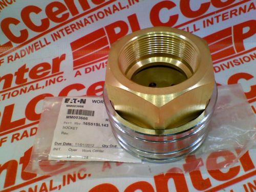 Eaton Hansen 16S51SL143 Brass Straight Through Ball Lock Hydraulic Fitting, Slee