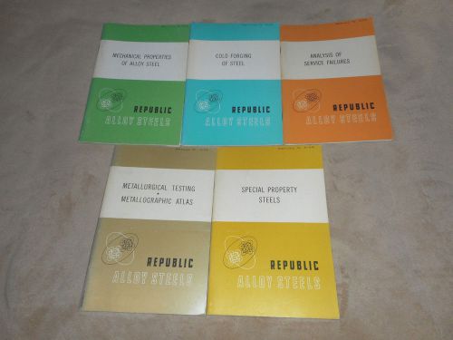 5 Republic Alloy Steels Booklets on Processing Steel  1961  lot 1