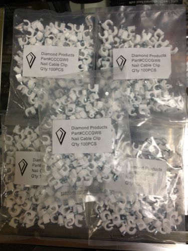 (1000) pcs rg-6 / rg-59 cable clips masonry/wood/plaster lot of 10 bag of 100pcs for sale