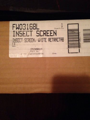 FW03168L INSECT SCREEN WHITE RETRACTABLE PART# 2530018