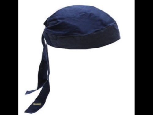 (3-PAC) MIRACOOL COOLING TIE HAT (NAVY) COOLING CRYSTALS-JUST SOAK IN COLD WATER