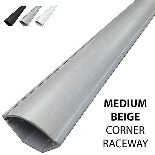 Electriduct Medium Corner Duct Cable Raceway (1150 Series) - 5 Feet - Beige