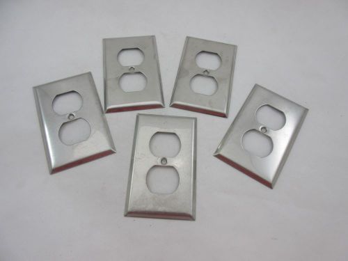 *NEW* MULBERRY SATIN STAINLESS STEEL OUTLET COVER (LOT OF 5) *60 DAY WARRANTY*TR