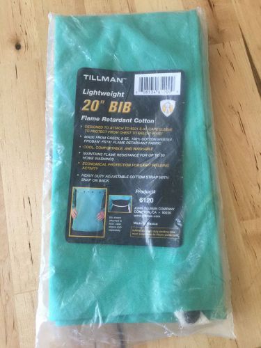 Tillman 6120 20&#034; 9 oz. Green Flame Resistant Cotton Bib