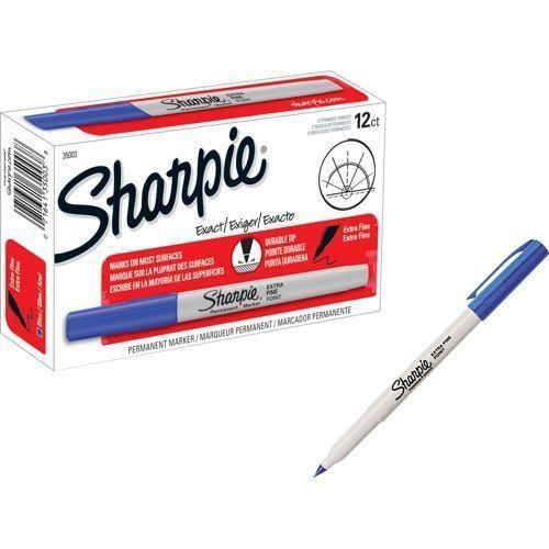 12  sharpie blue  fine permanent markers item # 30003  freshest stock for sale