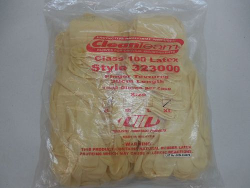 Clean team class 100 latex testured gloves xl style 323000 ambidextrous qty 100 for sale