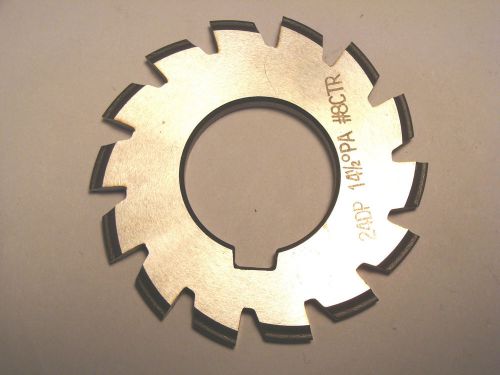 Nos canadian made 2-1/4&#034; dia. hss involute gear cutter 24 dp 14.5 pa  #8 ctr for sale
