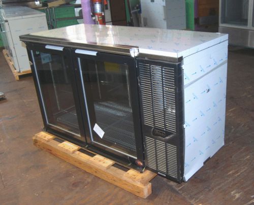 New perlick 60&#034; custom back bar refrigerator cooler with glass doors! for sale