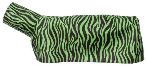 Tough-1 600D Waterproof Poly Sheep Blanket - Zebra Prints - Neon Green - Medium