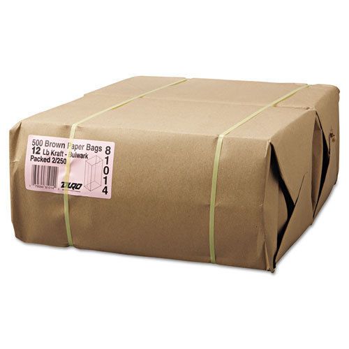 12# Paper Bag, 57lb Kraft, Brown, 7 1/16 x 4 1/2 x 13 3/4, 500/Pack