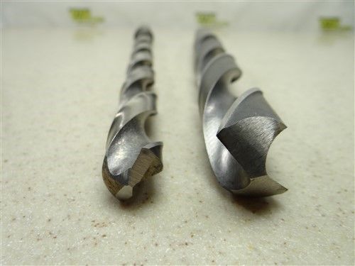 Lot of 2 hss 3mt taper shank drills 23/32&#034; to 1-1/32&#034; usa for sale