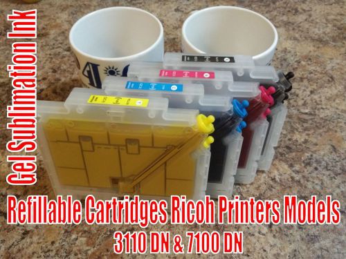 Gel Sublimation Ink Refillable Cartridges Ricoh Printers Mod. 3110 DN &amp; 7100 DN