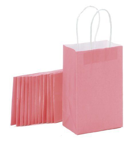 DARICE BAG250 13-Piece 3.25 by 5.25 by 8.375-Inch Paper Bag, Small, Pink