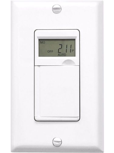 7-Day Digital LCD Programmable Timer In-Wall Outlet Light Switch LED