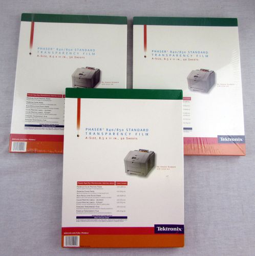 Tektronix A-Size Transparency Film Phaser 840/850 Standard 2 Full 1 Partial Box