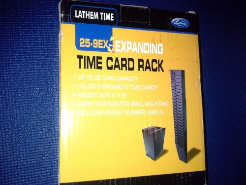Lathem time expanding time card rack 25-9ex up to 25 card capacity 4&#034; x 8&#034; for sale