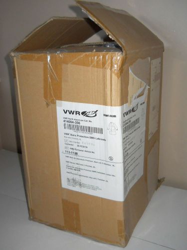 (24) vwr blue x-large basic protection sms lab coats, 414004-356 for sale