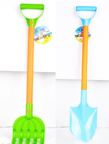 Set of long plastic rake + shovel sand beach play sand water toy castle sandbox for sale