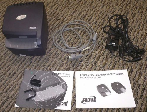 RDM EC6000i Check Reader Scanner Model EC6011f + Power Supply and Serial Cable