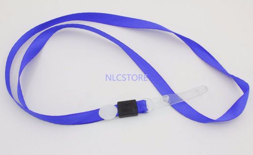 20pcs  29&#034;  blue lanyard neck strap  for id badge holder pull reel belt clip for sale
