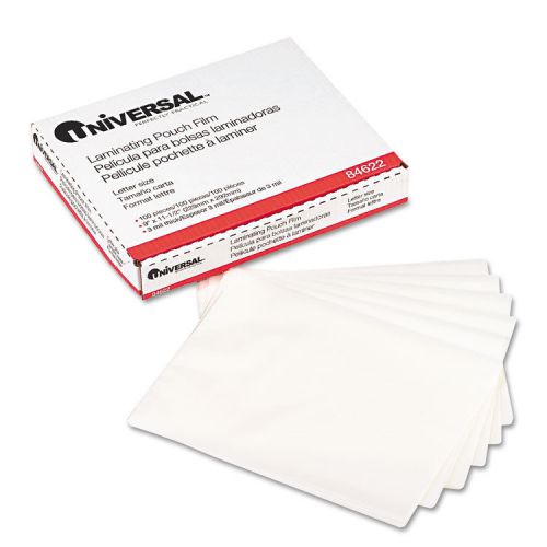 Universal clear laminating pouches, 3 mil, 9 x 11 1/2, 100/box for sale