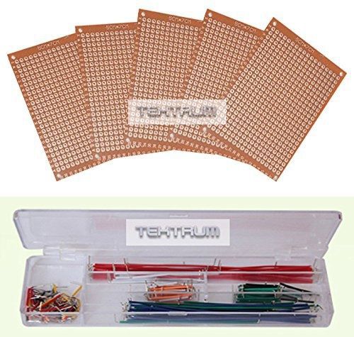 Tektrum tektrum 5 pieces of solderable 2 x 2.75 inch experiment fr4 pcb for sale