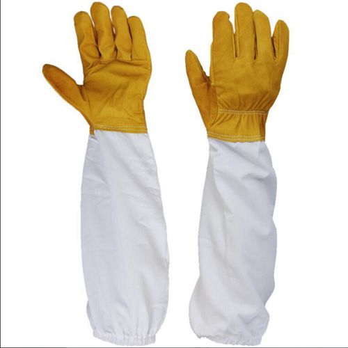 50cm protective beekeeping bee keeping vented long sleeves gloves goatskin ## for sale