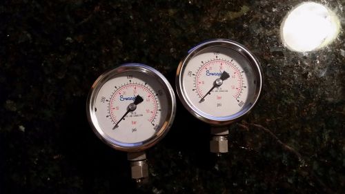 Swagelok 0-800 psi 0-55 bar air pressure gage gauge for sale
